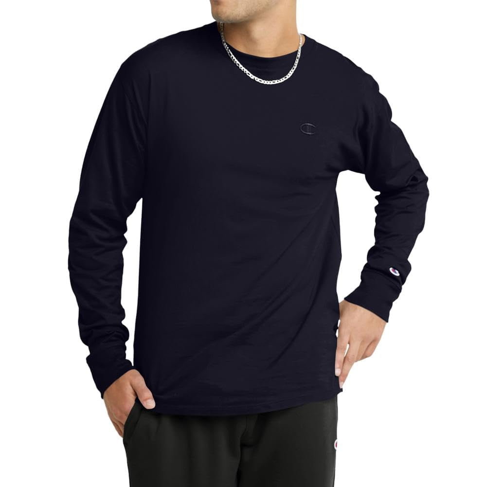 Camiseta Champion Classic De Manga Larga Para Hombre Grande Y Alto