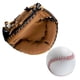 thumbnail image 5 of Guantes De Receptor De Béisbol PU Con Pelota De Béisbol Teeball Guante Hombres Mujeres Unisex Marrón, 5 of 5