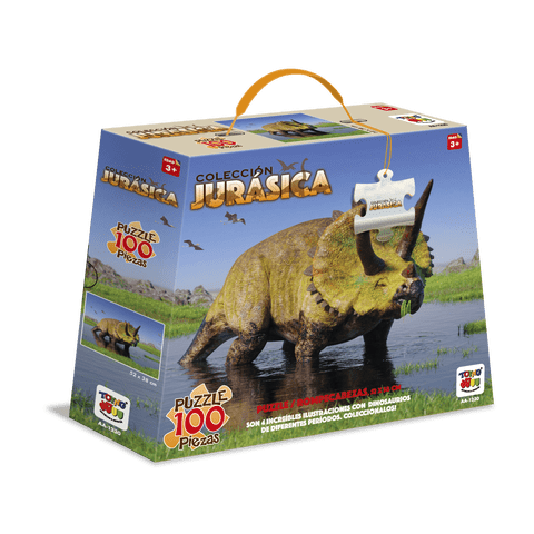 Puzzle Triceratops Colección Jurásica (100 Piezas) - Toyng