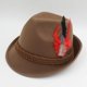 thumbnail image 4 of Sombrero de Disfraz Melesh 59 cm Marrón con Plumas para Oktoberfest, 4 of 6