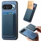thumbnail image 1 of Funda de Cuero Magnética con Tarjetero para Google Pixel 9 Pro Cubierta Delgada Azul, 1 of 5