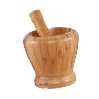 Bothyi - Juego De Mortero Y Maja De Madera Para Cocina, Reutilizable, Para Salsa Pesto, Chutney, Jengibre M