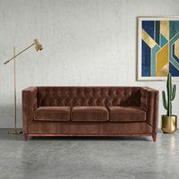 Latam Home - Sofá Roma 3C Tela Velvet Chocolate