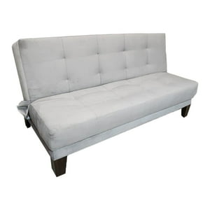 Muebles Hvm - Futon Patagonia Gris Lino 2 Cuerpos Pmadera