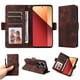thumbnail image 1 of Carcasa FOXDOCK Xiaomi Redmi Note 13 Pro 4G de cuero PU, diseño acolchado clásico, protección contra caídas y rayones, 1 of 5