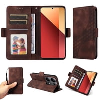 Carcasa Foxdock Xiaomi Redmi Note 13 Pro 4G De Cuero Pu, Diseño Acolchado Clásico, Protección Contra Caídas Y Rayones