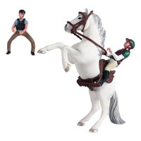Magideal - Figura De Caballo Modelo Caballo Con Silla De Montar, Estatua De Vida Silvestre Realista Pequeña De Pvc, Juguete Educativo Para Niños Y Niñas Mayores Estilo F