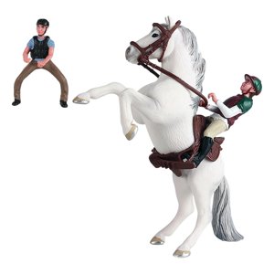 Magideal - Figura De Caballo Modelo Caballo Con Silla De Montar, Estatua De Vida Silvestre Realista Pequeña De Pvc, Juguete Educativo Para Niños Y Niñas Mayores Estilo F