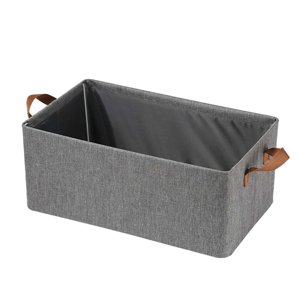 Bothyi - Cesto De Ropa Plegable Almacenamiento De Juguetes Caja De Almacenamiento De Marco De Metal Para El Hogar Gris