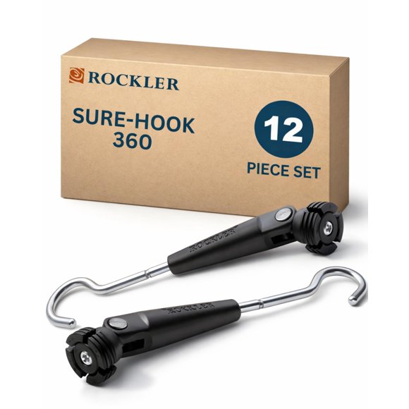Gancho de almacenamiento Rockler 22 cm, pack de 12, ajuste 35 mm