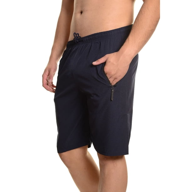 Short Deportivo Hombre Secado Rápido Bolsillos Cierre 7521