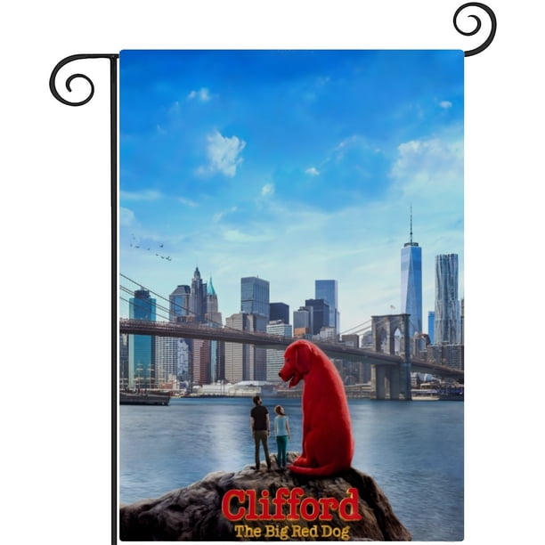 Clifford el Gran Perro Rojo-bandera de jardín temática. Regalo perfecto para fans, amigos y familiares, ideal para actividades al aire libre y decoración de fiestas.28CM*45CM