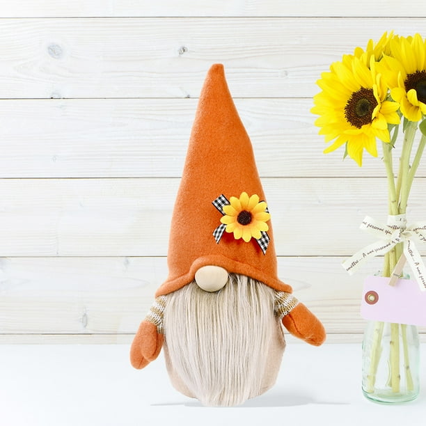 1pc, Fall Gnomes Plush (9.84*3.14inch), Harvest Day Thanksgiving Autumn Sunflower Gnome Doll, Handmade Harvest Plush, Throw Stuffed Animals Dolls For Teens Women, Home Room Decor, Holiday Accessory