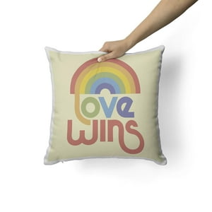 Creango - Cojin Decorativo Lgbt Pride Love Wins