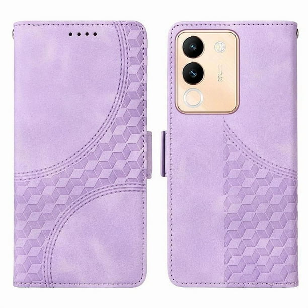 Carcasa FOXDOCK Vivo V30 Lite 5G de cuero PU, diseño acolchado clásico, protección contra caídas y rayones