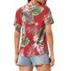 thumbnail image 3 of INSPIRE CHIC Camisas de Regreso a Clases para Mujeres Camisetas Hawaianas de Manga Corta con Botones Florales Tropicales S Rojo, 3 of 8