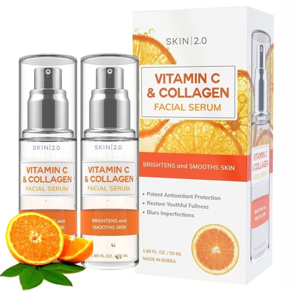 Sérum Facial Con Vitamina C Con Colágeno 50 Ml (paquete De 2)