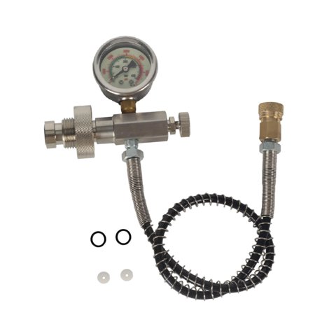 Ioensy - Estación De Llenado Adaptador De Carga Profesional Con Calibre Con Manguera Medio Medidor De Manguera Manguera