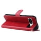 thumbnail image 2 of Funda tipo cartera para Google Pixel 7A con bolsillo con cremallera y ranuras para tarjetas – Función de soporte Rojo, 2 of 6