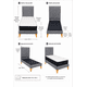 thumbnail image 3 of Cama Europea Plaza y Media Gris con Colchón y Respaldo Lineal 105x190 cm, 3 of 3