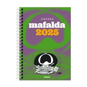 Top10Books - Agenda Mafalda 2025 Anillada Feminista Verde-Gris - Quino