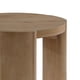 thumbnail image 3 of Mesa lateral redonda Benzara Timore de 50 cm, madera con acabado roble café, 3 of 6