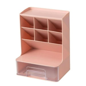Total Click - Organizador De Escritorio Papeleria O Cosmetiquero Rosado 18X14X24Cm