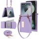 thumbnail image 1 of Funda Cartera XIMAND para Samsung Galaxy Z Flip 7 Morada, 1 of 8