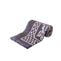 Chantilly - Frazada Termica Borde Satinado Flores 1.5P Café