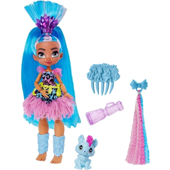 Muñeca de Moda Mattel Cave Club Tella con Dinosaurio para 4+ Años