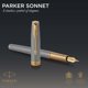 thumbnail image 2 of Pluma Estilográfica Parker Sonnet Plata Cincelada con Detalles en Oro 18k, 2 of 9