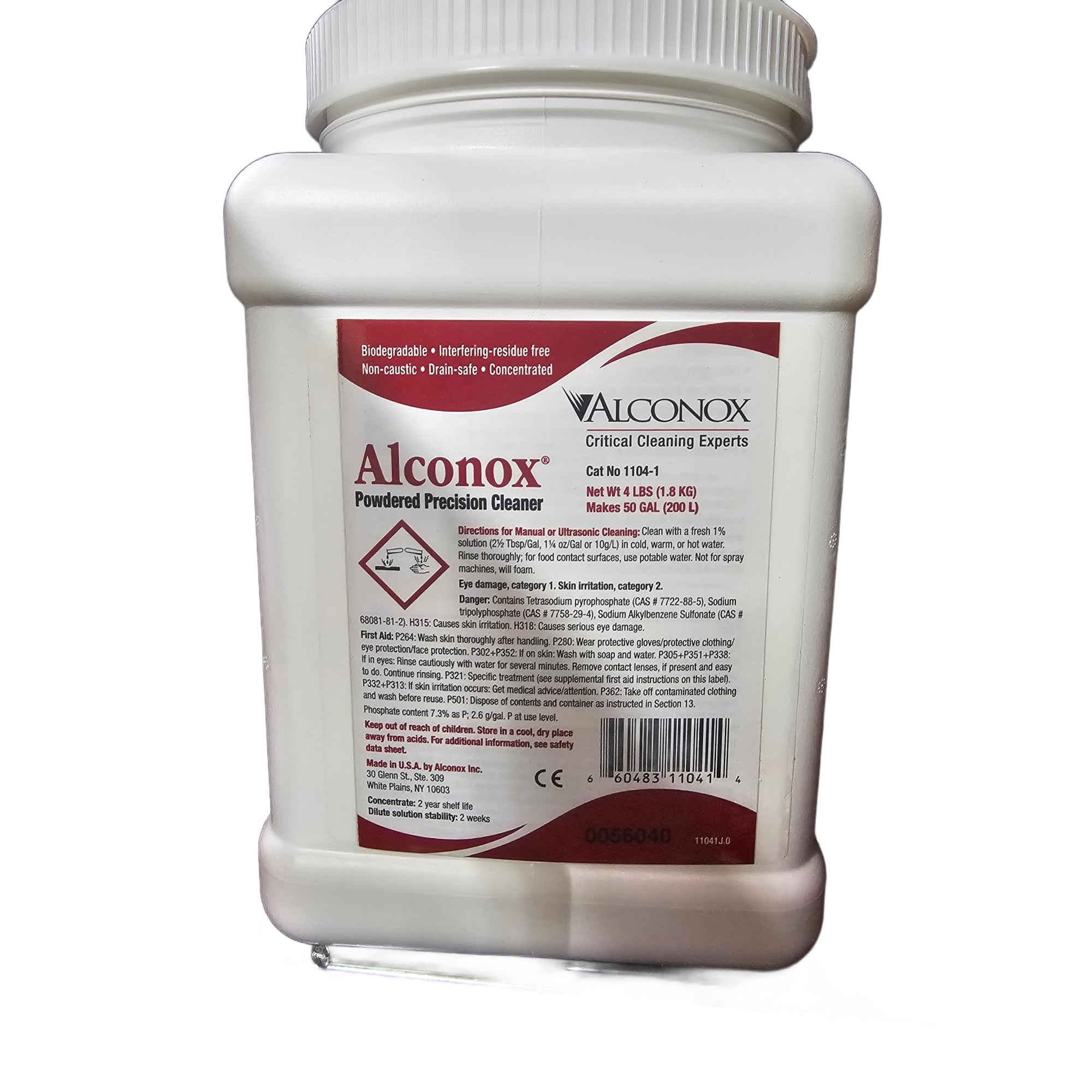 Detergente Limpiador Concentrado Alconox, Envase De 1,8 Kg
