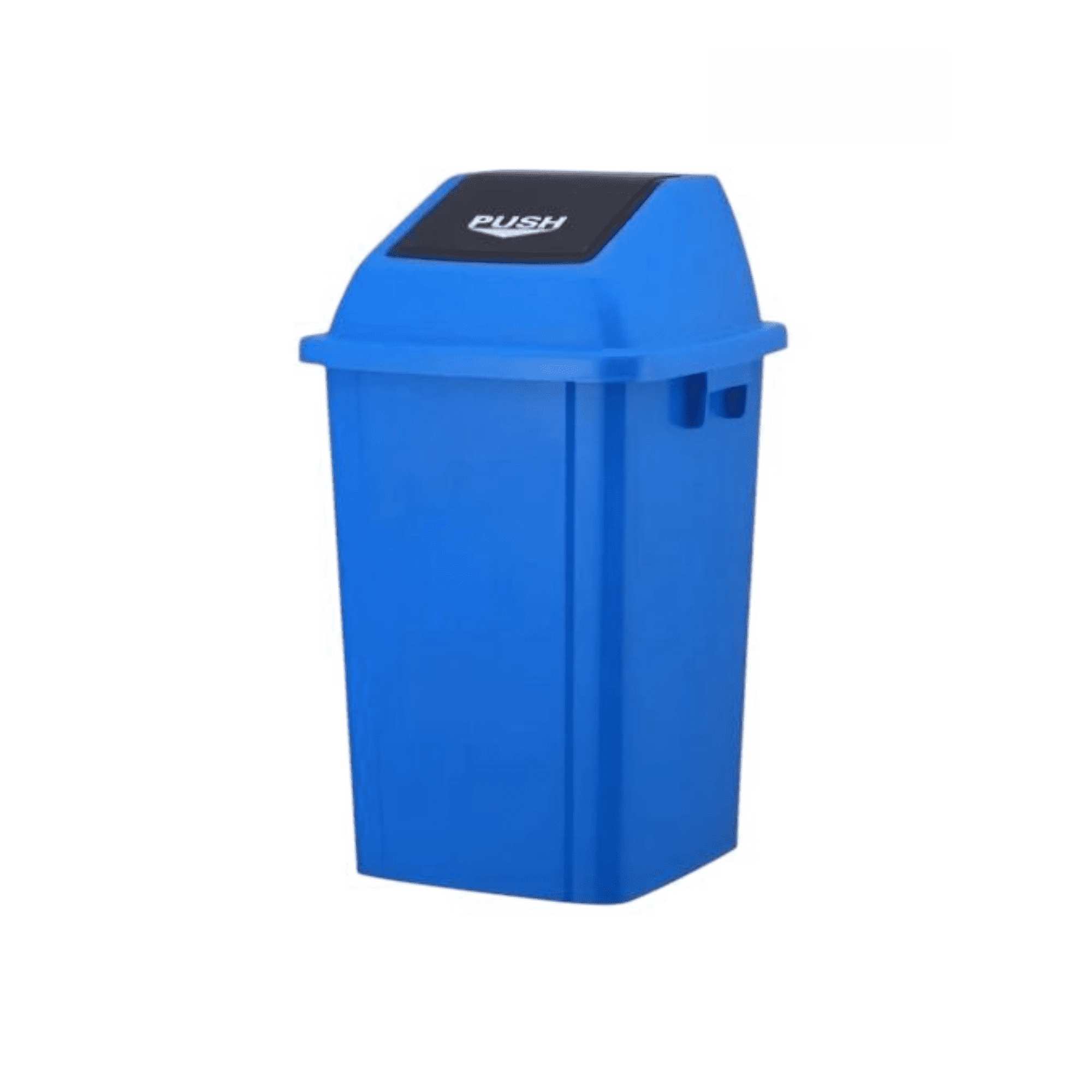 Industrial Partner - Basurero Plastico Tapa Push 60 Litros - Azul