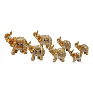 Genérico - Estatua Decorativa Familia Elefante Animales 7 Piezas Jhn