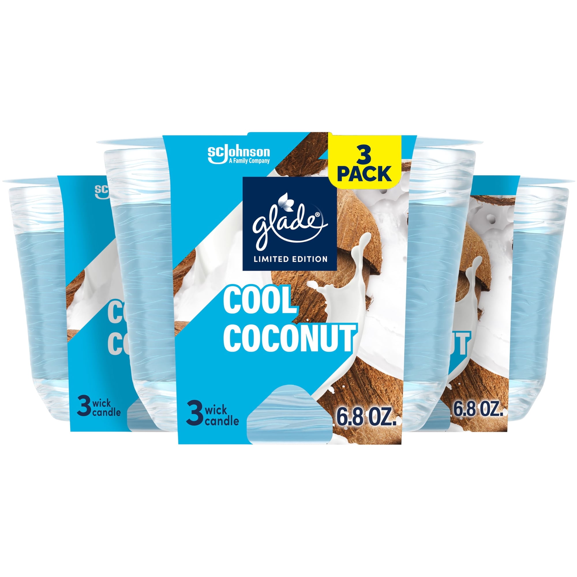 Edición Limitada De Candle Glade Cool Coconut, 200 Ml, Con Aceites Esenciales