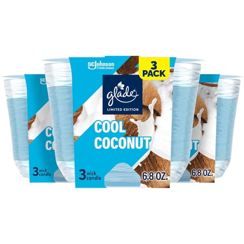 Edición Limitada De Candle Glade Cool Coconut, 200 Ml, Con Aceites Esenciales