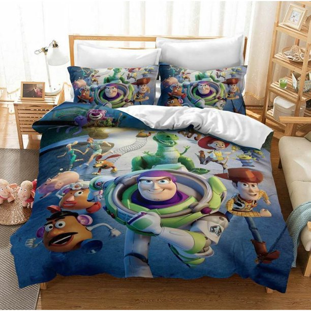 Toy Story Quilt Duvet Cover Set Comforter Cover Pillowcase Children3-Piece Bedding Set