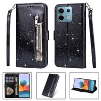Funda Para Foxdock Elegante Funda Xiaomi Poco X6 5G Glitter Con Cremallera-Ideal Para El Uso Diario