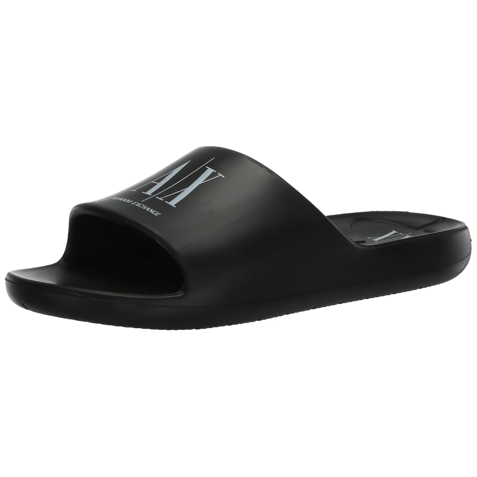 Sandalia Slide Icon Para Hombre Armani Exchange Negra Y Blanca Talla 12 Us