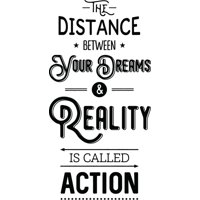 Rienda Libre Graphics - Decomural Dreams Reality Action Inspirational Ws-46203