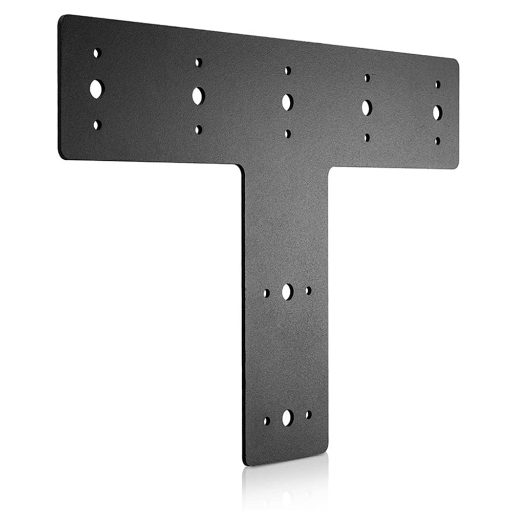 Xusx111 - Soporte Plano De Acero En Forma De T (1 Pc) Con Recubrimiento En Polvo Como Placa De Reparación, Soportes De Unión, Soportes De Conexión, Correa En T. Placa Metálica Con Agujeros, T Plana, T