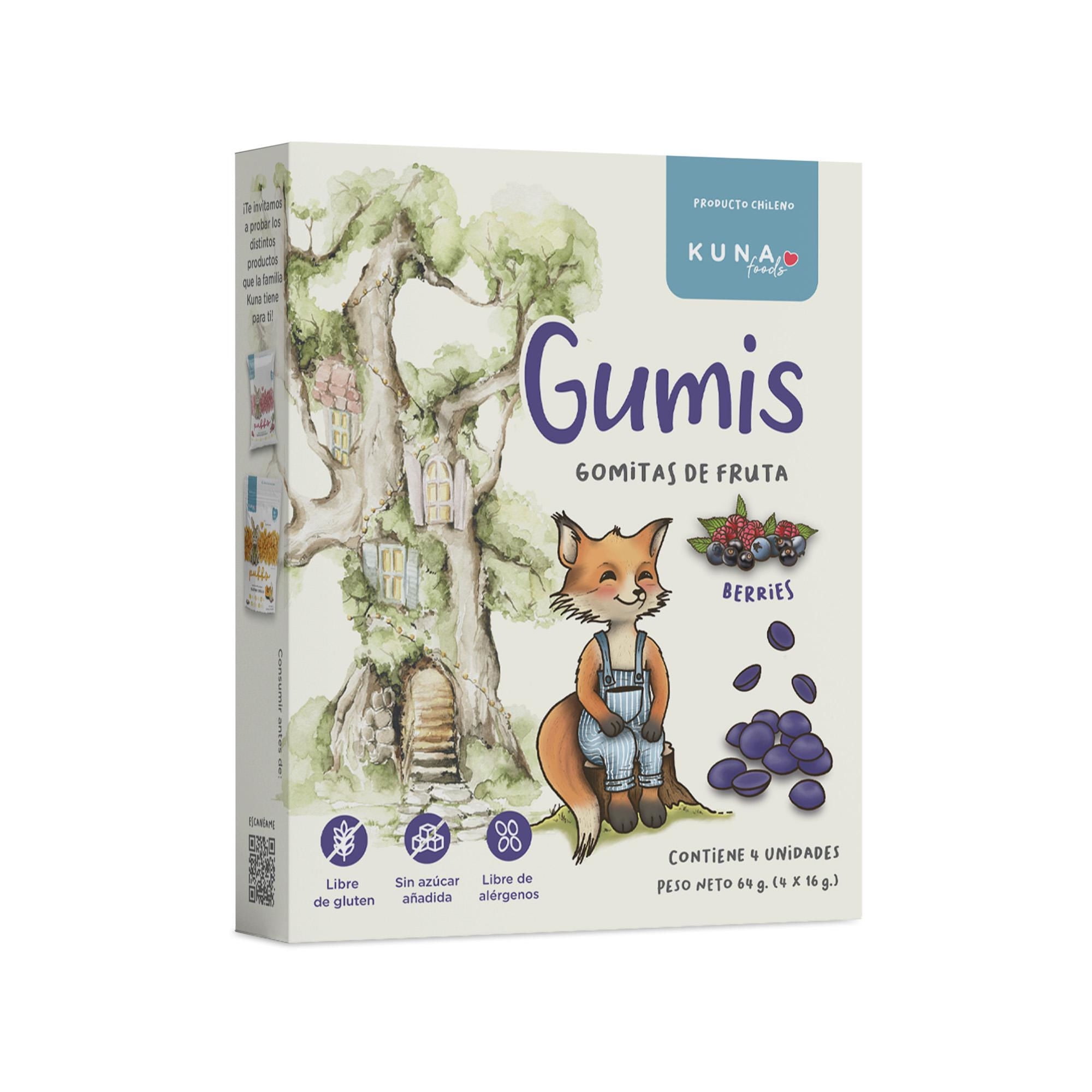 Gomitas Gumis Berries 4un 64 g Kuna Foods