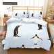 thumbnail image 1 of v945 Bed Sheets Cartoon Penguin Duvet Cover Set For Boys Girl Animated Antarctic Animal Polyester Quilt Cover White Black King Queen Size 3-Piece Bedding Set (1 Duvet Cover + 2 Pillow Shams) Bed Sheet, 1 of 5