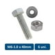 thumbnail image 1 of Set de Perno Hexagonal, Tuerca y Golilla Metrico M6-1.0 x 40mm 6un., 1 of 2