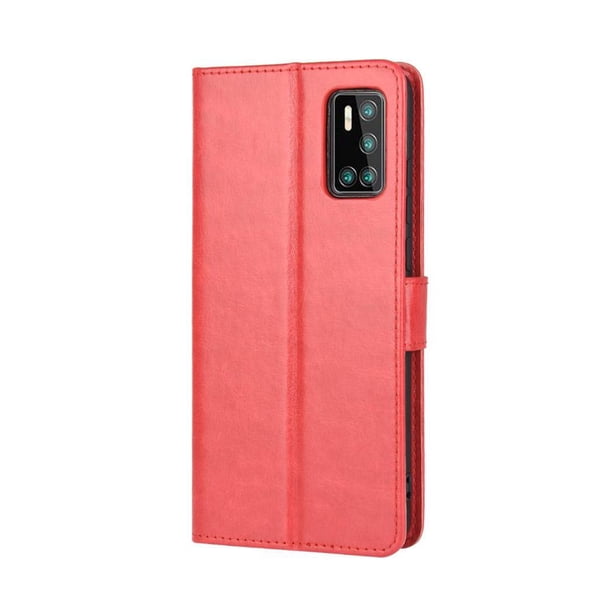 Funda tipo libro para Cubot P40, cartera todo‑en‑uno, funda multifuncional con tarjetero y correa de muñeca desmontable