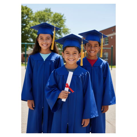 Genérico - Birrete Niño Niña Azul Graduación