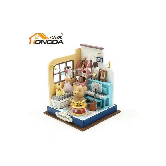 Sala Musical en Miniatura con Luces LED – Kit DIY Moments of Music S2303