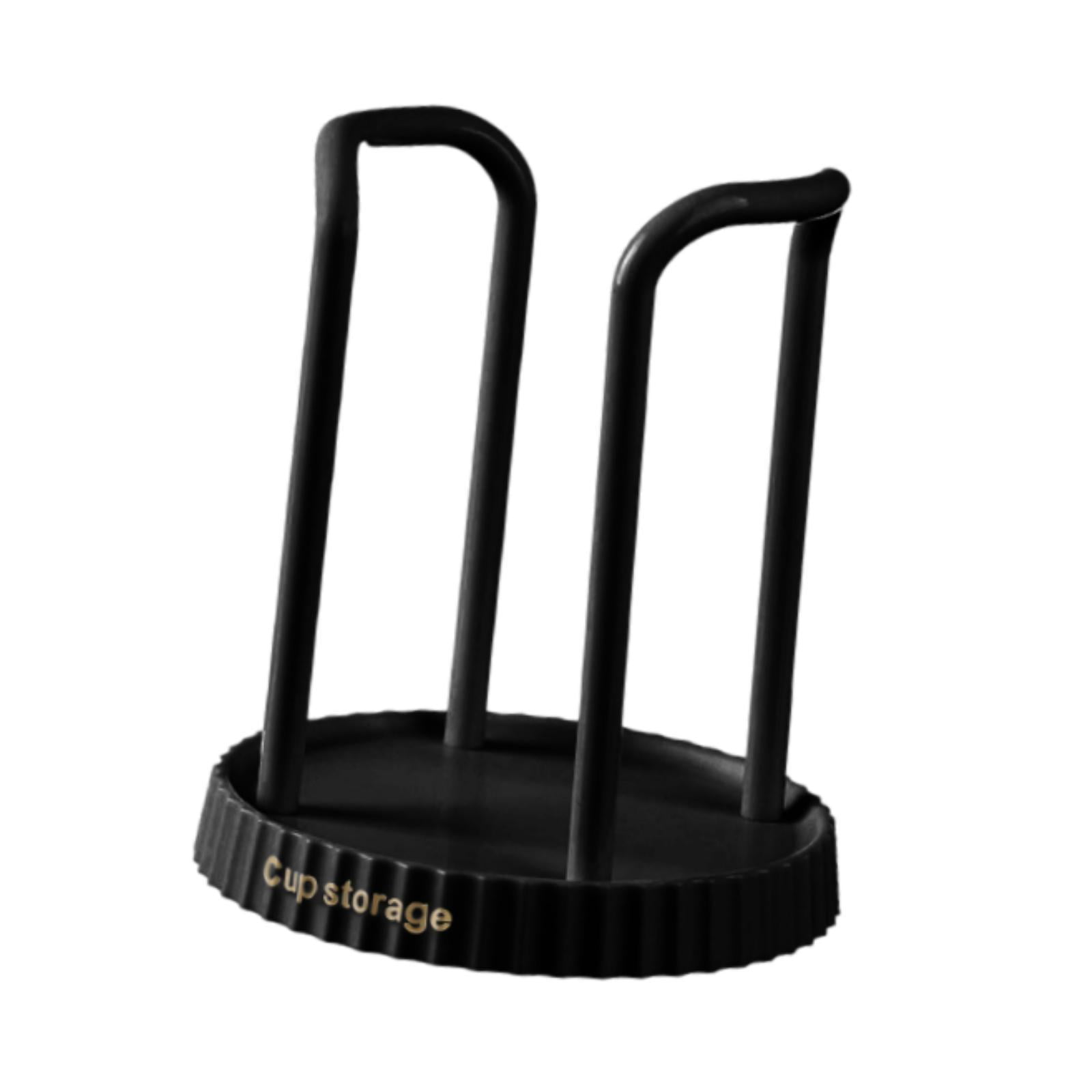Magideal - Soporte Para Vasos De Papel, Organizador De Tazas De Café, Decoración De Pie, Adorno, Dispensador De Tazas, Estante De Almacenamiento Para Estación De Negro