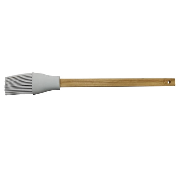 Brocha para hilvanar Home Plus de bambú y silicona gris de 29 cm, paquete de 24