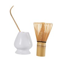 Bothyi - Matcha Set Cerámica Matcha Batidor Matcha Ceremonia Kit Bambú Batidor Blanco